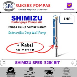 Submersible Pump SHIMIZU 1HP 3" SPES-321K BIT + Kabel / Pompa Satelit