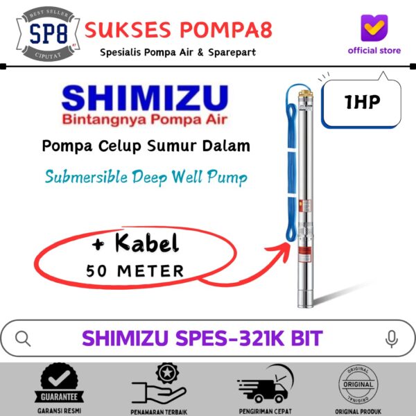 WhatsApp Image 2026-05-18 at 12.19.29 Submersible Pump SHIMIZU 1HP 3" SPES-321K BIT + Kabel / Pompa Satelit