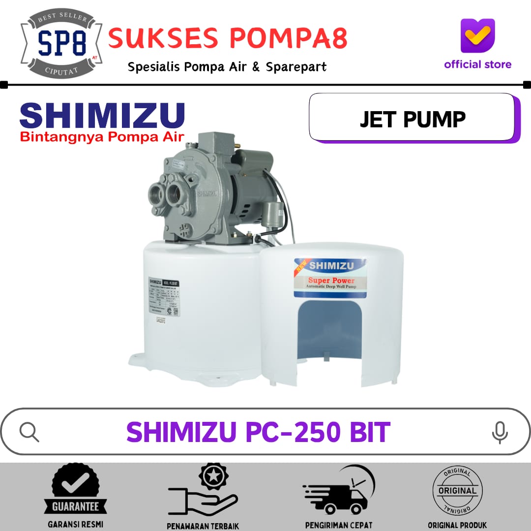 Pompa Air Shimizu PC-250 BIT Otomatis / Pompa Jet Pump