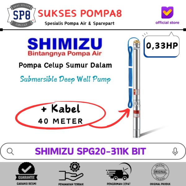 WhatsApp Image 2026-06-04 at 13.56.54 Submersible Pump SHIMIZU 0,33HP 3" SPG20-311K BIT + Kabel / Pompa Satelit