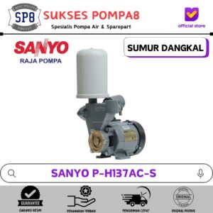 Pompa Air SANYO P-H137AC-S Otomatis / Pompa Air Sumur Dangkal