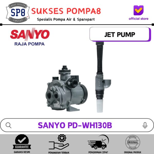 Pompa Air SANYO PDWH130B Non Otomatis / Pompa Air Jet Pump