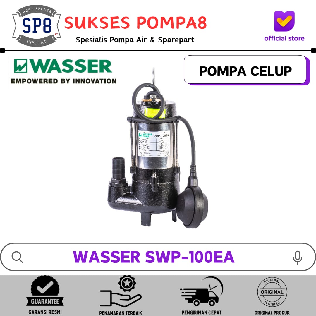 Pompa Celup Kolam WASSER SWP-100EA (Auto) / Submersible Pump 100W
