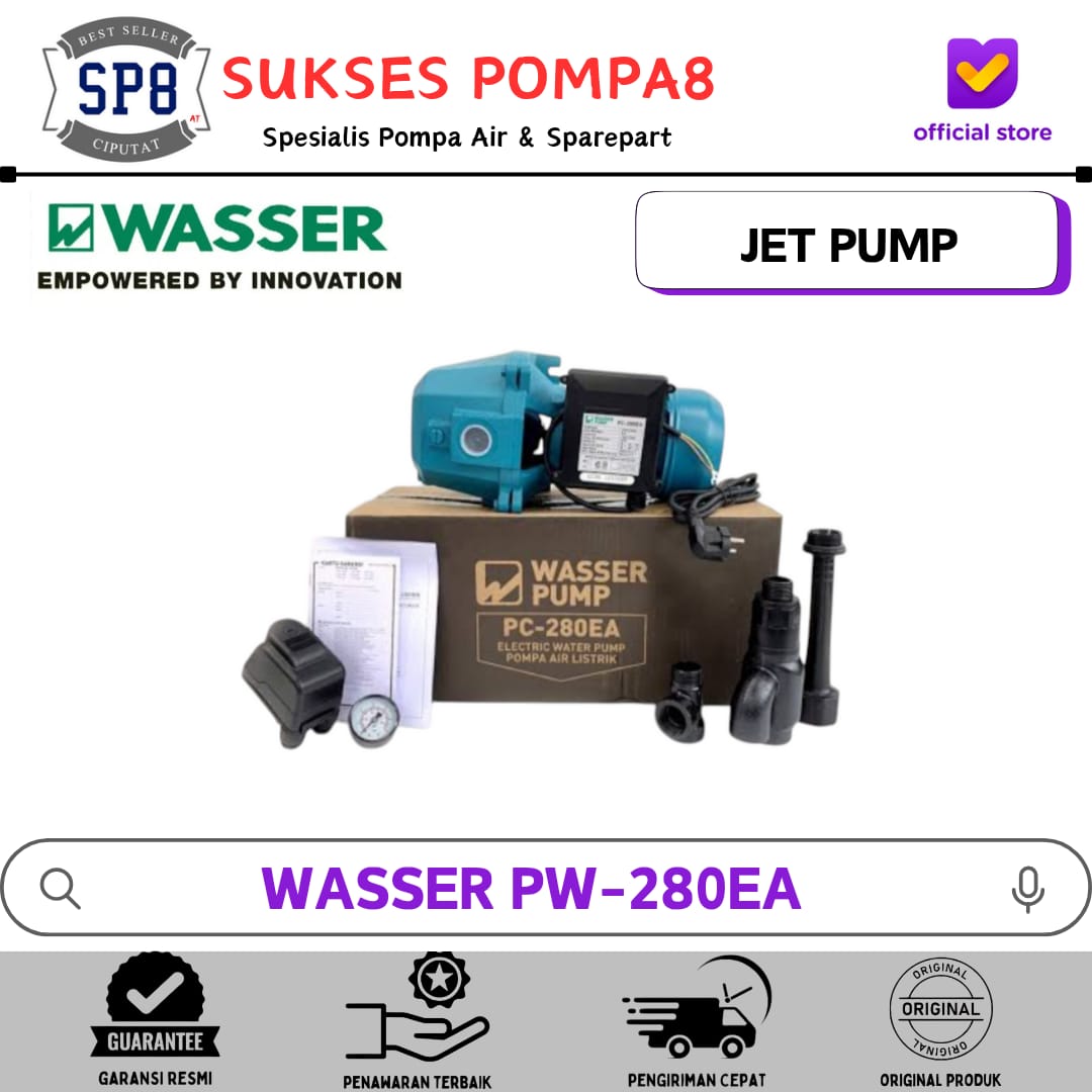 Pompa Air WASSER PC-280 EA (NT) Otomatis / Pompa Air Jet Pump