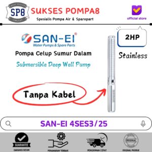 Submersible Pump SAN-EI 2HP 4" 4SES3/25 Stainless / Pompa Satelit