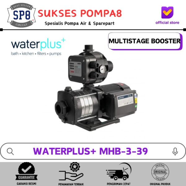 Booster Pump Waterplus+ MHB-3-39 Otomatis / Pompa Air Pendorong