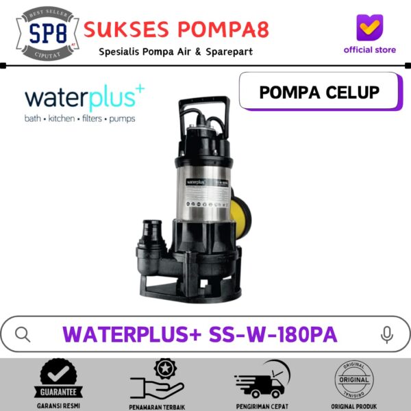 Pompa Celup Air Kotor Waterplus+ SS-W-180PA Automatic
