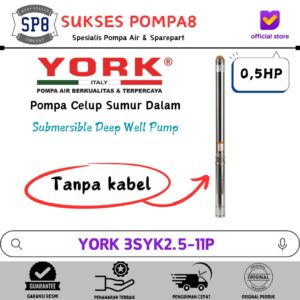 Submersible Pump YORK 0,5HP 3" 3SYK2.5-11P / Pompa Satelit