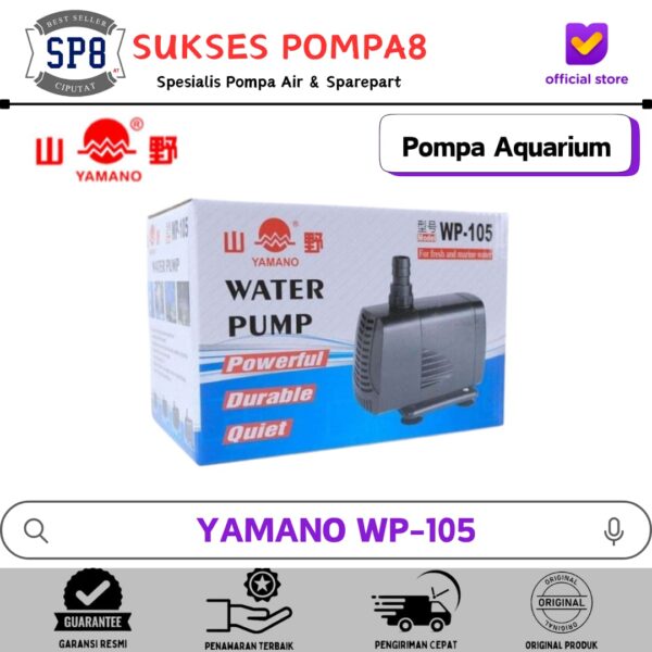 Pompa Air Aquarium Celup YAMANO WP-105 / Pompa Hidroponik