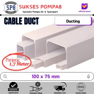 Kabel DUCT / Trunking 100x75 (1,7 Meter) Polos / Wiring DUCT / DUCTING