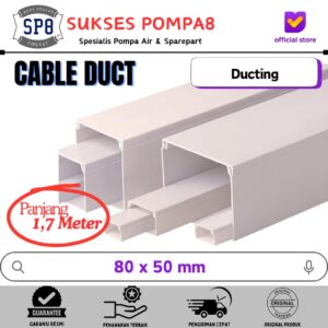 Kabel DUCT / Trunking 80x50 (1,7 Meter) Polos / Wiring DUCT / DUCTING