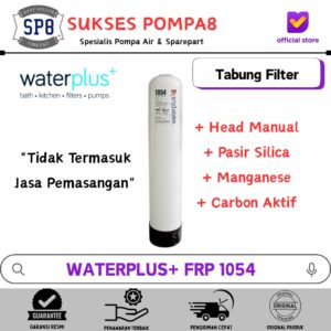 Paket Filter Air FRP Waterplus+ 1054 Komplit + Head + Isi Media Filter 3 Jenis (Tanpa Jasa Pemasangan)