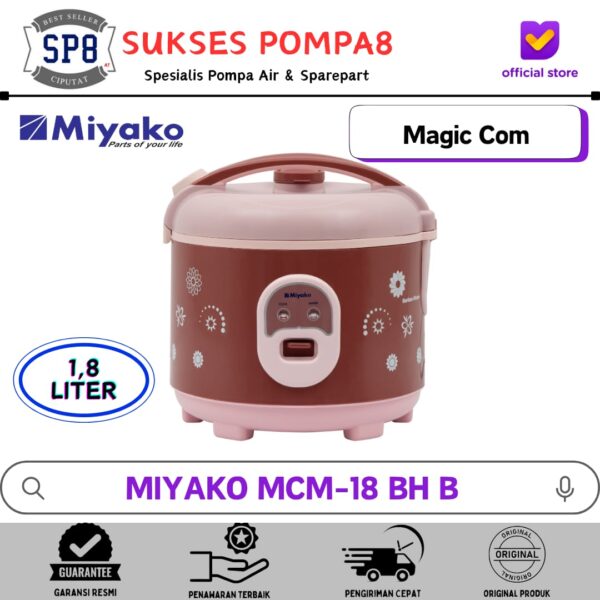 MIYAKO Magic Com MCM-18 BHB Rice Cooker [1,8L] Coklat