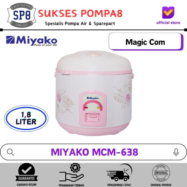 MIYAKO Magic Com MCM-638 / Rice Cooker (1,8L) Flower