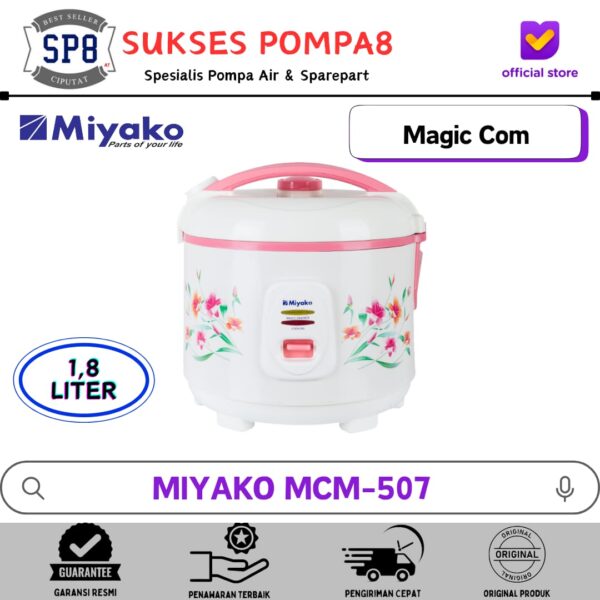 MIYAKO Magic Com MCM-507 Rice Cooker [1,8L] Flower