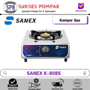 Kompor Gas Sanex 1 Tungku Stainless K-808S