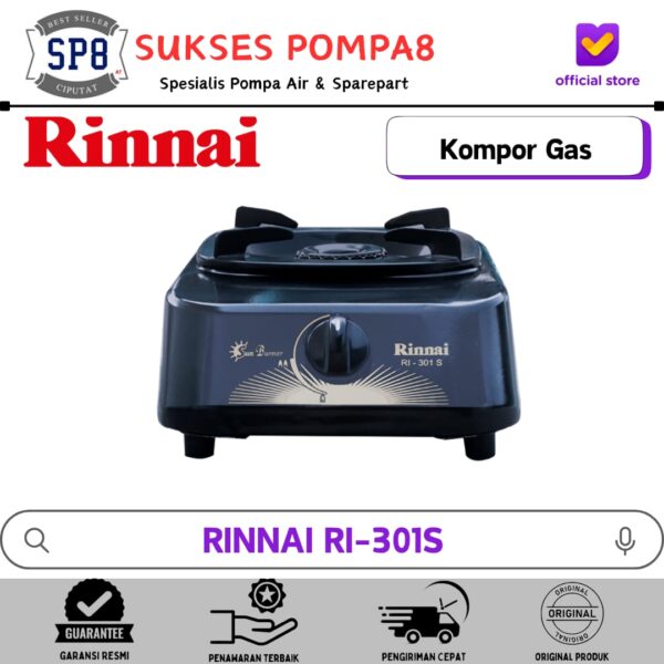 RINNAI RI-301S Kompor Gas 1 Tungku Ceflon