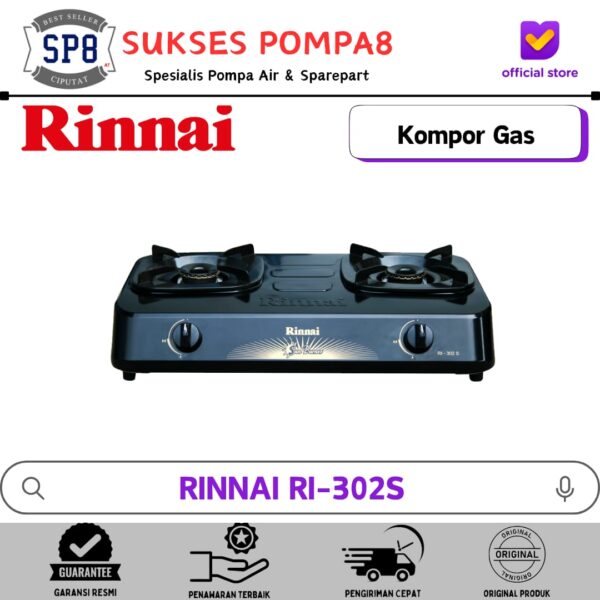 RINNAI RI-302S Kompor Gas 2 Tungku Ceflon