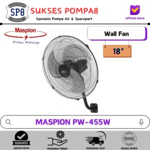 Maspion Power Fan PW-455W / Kipas Angin Dinding 18 Inch / Wall Fan