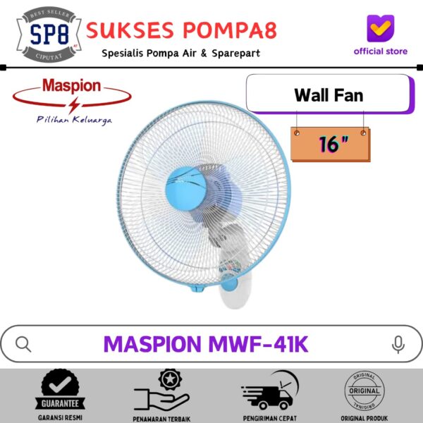 MASPION Wall Fan 16 Inch MWF-41K / Kipas Angin Dinding