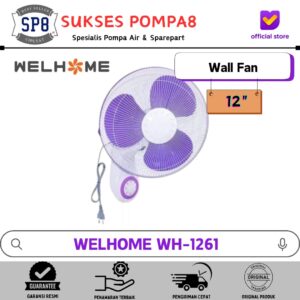 Welhome WH-1261 Wall Fan 12 Inch / Kipas Angin Dinding