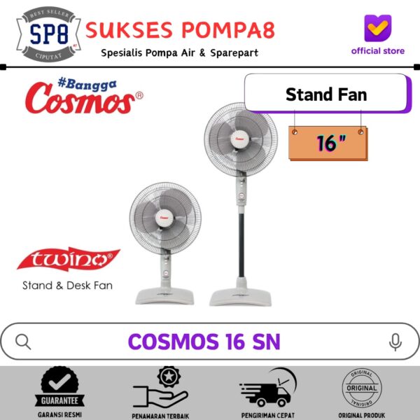 Kipas Angin Berdiri (Stand Fan) COSMOS 16SN (2IN1) 16 Inch / Kipas Angin Twino