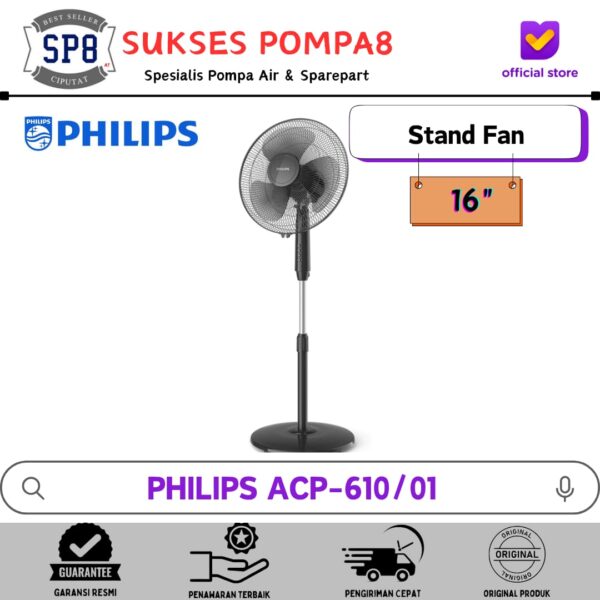 Philips Stand Fan ACP-610/01 / Kipas Angin Berdiri 16 Inch